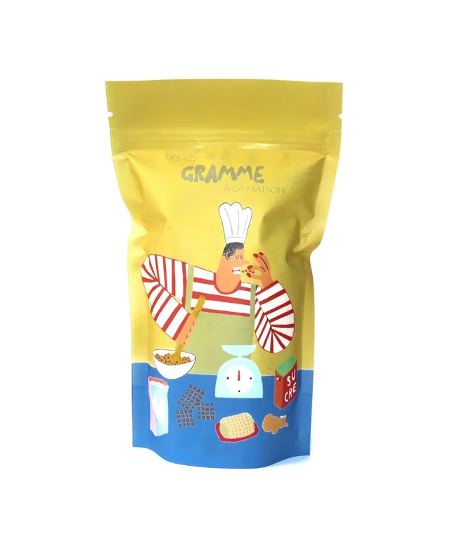 Le sachet de la préparation : les cookies Gramme à la maison